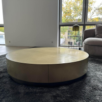 Baxter - Beistelltisch Loren Klein Platte Antikiertes Messing Basis Brünierter Messing - 2