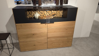 Wöstmann - Highboard WM 2140 Wildeiche Soft Gebürstet Lackiert Anthrazit Mit LED Beleuchtung Und Karminholzrückwand - 4