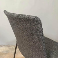 Walter Knoll - 4er Set Stuhl Liz 1311 Stoff Togba Lava Grau Gestell Bronze Schwarz Matt Pulverbeschichtet Mit Kunststoffgleitern - 9