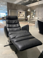 KFF - Sessel Arva E Lounge Leder Sauvage 8105 Schwarz 5 Stern Gestell Metall Schwarz M01 Mit Elektrischen Verstellungen - 3