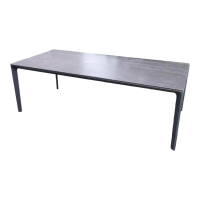 Gloster - Tisch Carver Outdoor Tischplatte Ceramic Nero Meteor Dunkelgrau Gestell Pulverbeschichtetes Aluminium Meteor Anthrazit - 3