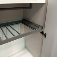 Tomasella - Drehtürenschrank Contur Loretto Tür Lack Doris OC 173 Ghiaccio Grau Weiß Mit Nachtkästchen Athena Lack Rubino Rot Braun - 12