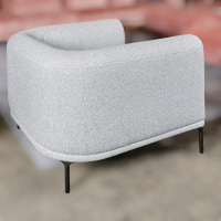 IP Design - Sessel Loop Stoff Mara IP1763-353 Grau Füße Metall Schwarz - 4