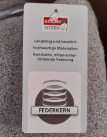 Arco - Ecksofa 50021 Stoff Ebba Quarz Grau Fuß Schwarz mit Kopfteilverstellung - 6