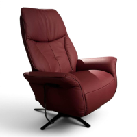 himolla - Sessel 8994 Cumuly Maxi M Leder Longlife 24 Rustika Oxblood Rot Gestell Metall Schwarz Mit Elektrischer Verstellung - 7