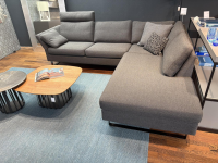 COR - Ecksofa Conseta Stoff 7146 Grau mit Kissen und Kopfstütze - 5