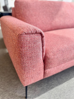 Contur - Ecksofa Enna Stoff Marinet Coral Rosa Füße Metallwinkel Schwarz Inklusive Relaxfunktion - 6