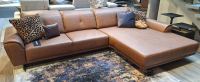 Candy - Ecksofa Santo Leder Vincenza Braun ohne Dekokissen - 7