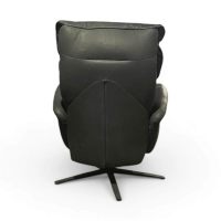 himolla - Sessel 7708 Easy-Swing M Leder Buffalo Bison Schwarz Sternfuß Metall Schwarz Pulverbeschichtet - 2