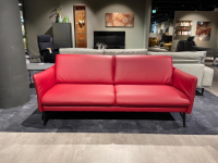 himolla - Sofa 2-Sitzer Waldkirchen R Leder 33 Longlife Soft Chianti Rot Gestell Metall Anthrazit Pulverbeschichtet - 2