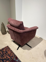 Activineo - Drehsessel Brian Stoff Costa 205 Cabernet Rot Drehgestell Metall Schwarz - 3