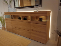 Venjakob - Sideboard V Plus 3000 Wildeiche Hell Soft Gebürstet Geölt Inklusive LED Beleuchtung - 3
