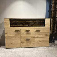 Hartmann - Highboard Runa Kerneiche Natur Gebürstet Mit Applikation Rinde Mit Beleuchtung - 3