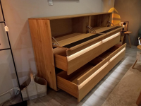 Contur - Sideboard Due Viso Wildeiche Roheffekt Massiv Geölt Inklusive LED Beleuchtung - 7