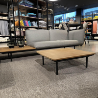 Tribù - Outdoor Lounge Senja Rustic Weave Linen Grau Gestell Aluminium Schwarz Inklusive Teakholz Zwischenablage Und Couchtisch - 4