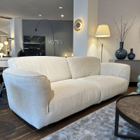 Edra - Sofa Grande Soffice Stoff Imperial T 8560 Beige Füße Mit Stoff Bezogen Rückenlehne Verstellbar - 10