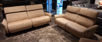 himolla - 2er Set Sofa 4151 Leder 27 Leonessa Desert Beige Metallkufe Anthrazit Mit Motorischer Wall Free Funktion Ohne Dekokissen - 5