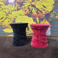 Walter Knoll - 2er-Set Hocker Bellows Stoff Harald 2 Rose Rosa Und Ocean Blau Mit Teflongleitern - 4