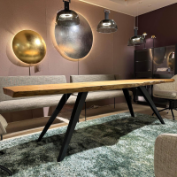 WK Wohnen - Esstisch WK 855 Platte Wildeiche Natur Geölt Gestell Anthrazit Pulverbeschichtet - 5