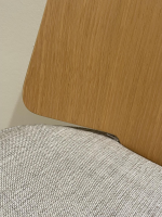 Zanotta - Stuhl June Eiche Natur Sitzpolster Stoff Vins Grau - 5