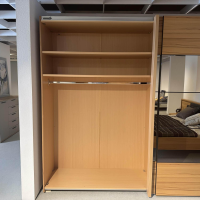 Hülsta - Schlafzimmer Acrea Bett Leder Braun Schwarz Und Strukturbuche Konsolen Mit Schubkästen - 6