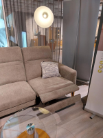 Global - Ecksofa Alegria Plus Stoff Mileto 10 Liver Grau Braun Fuß Eiche Geölt - 3