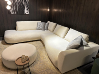 Violetta - Ecksofa Ornella Boxspring Creme Inkl. Hocker - 2