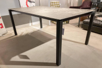 Mobitec - Esstisch Terra Platte MDF Auflage Keramik Emparador Grau Gestell Metall Schwarz - 3