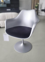 Knoll International - Tulpen-Armlehnstuhl Saarinen Platin Sonderfarben - 6