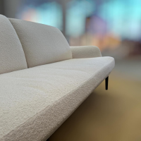 Bielefelder Werkstätten - Sofa Grace Stoff Queen BW1775-171 Weiß Creme Holzfüße Wengefarben - 9