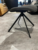 Natura - 4er-Set Stuhl Nottingham Stoff Microfaser Aberdeen Anthrazit Stativ Gestell Eisen Schwarz - 7