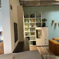 Gwinner - Wohnwand LS 561220 PG1 Lack Seidenmatt Weiß Und Anthrazit Inklusive LED-Beleuchtung - 4