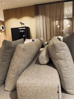 Poliform - Sofa Westside Stoff D Micene 09 Sabbia Beige Basis Nickel Matt Brown Braun Inklusive Kissen - 7