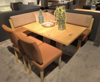 K+W - Eckbankgruppe Game IV Wildeiche Natur Furniert Lackiert Stoff 0985 72 Lightbrown 0925 72 Caramel Braun - 3