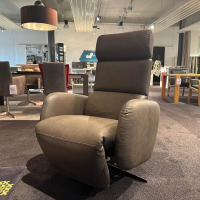 Brühl - Multifunktionssessel Telemarc Standard Leder Taron 5668 720 Grau Sternfuß Metall Schwarz Mit Herz Waage Funktion - 8