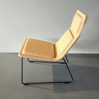 Cappellini - Sessel Low Pad LW 3 Stoff B LO 1048 Grigio Anthrazit Gelb Gestell Schwarz Matt Pulverbeschichtet - 6