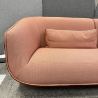COR - Sofa Nook 36311 Innen Stoff 10071 Grapefruit Rosa Rot Außen Stoff 7203 Terrakotta Rot Braun Mit Kissen - 7