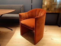 &tradition - Armlehnstuhl Loafer Dining Stoff 2 Velvet 03 Maroon Orange Mit Filzgleitern - 4