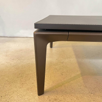 Walter Knoll - Beistelltisch Jaan Living 783 T1 Platte Leder Saddle Coffee Braun Gestell Bronze Schwarz Matt Pulverbeschichtet - 7