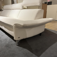 himolla - Sofa 1926 Stoff Q2 Loop Swan Cremeweiß Metallfuß Edelstahloptik Inkl. Elektronischer Verstellung Und Herzwaage Funktion - 2