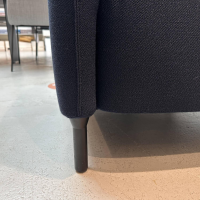 Ligne Roset - Sessel Hemicycle Stoff Vidar Nuit 786 Blau Füße Metall Schwarz Lackiert - 2