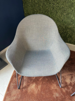 Johanson Design - Sessel Atticus Lounge Low Stoff Remix 2 852 Grau Gestell Metall Grau Blau - 3