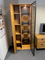 MCA Furniture - Wohnwand Assini Wildeiche Furniert Geölt mit Beleuchtungsparket - 3