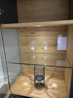 Musterring - Vitrine Aterno Front Und Korpus Schiefergrau Grau Absetzung Eiche Struktur Inklusive LED Beleuchtung - 2
