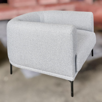 IP Design - Sessel Loop Stoff Mara IP1763-353 Grau Füße Metall Schwarz - 6