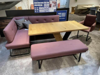 K+W - Essgruppe Vari Stoff 0755-15 Bordeaux Rot mit Tisch Eisteiche Furniert - 12