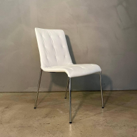 Walter Knoll - Stuhl Liz 1311 Leder Ascot White Weiß Gestell Hochglanz Verchromt Inklusive Kunststoffgleiter - 9