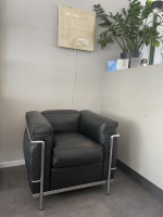 Cassina - Sessel LC2 Leder X 606 Grafite Schwarz Gestell Verchromt - 6