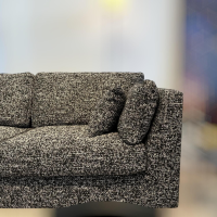 Bielefelder Werkstätten - Ecksofa Inspiration Stoff Arezzo CA1469/099 Schwarz Weiß Fuß Gleiter - 5