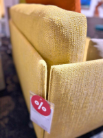 Vitra - Sofa Anagram Sonderstoff Corsaro Raps Melange Gelb Untergestell Basic Dark Anthrazit ohne Kissen - 3